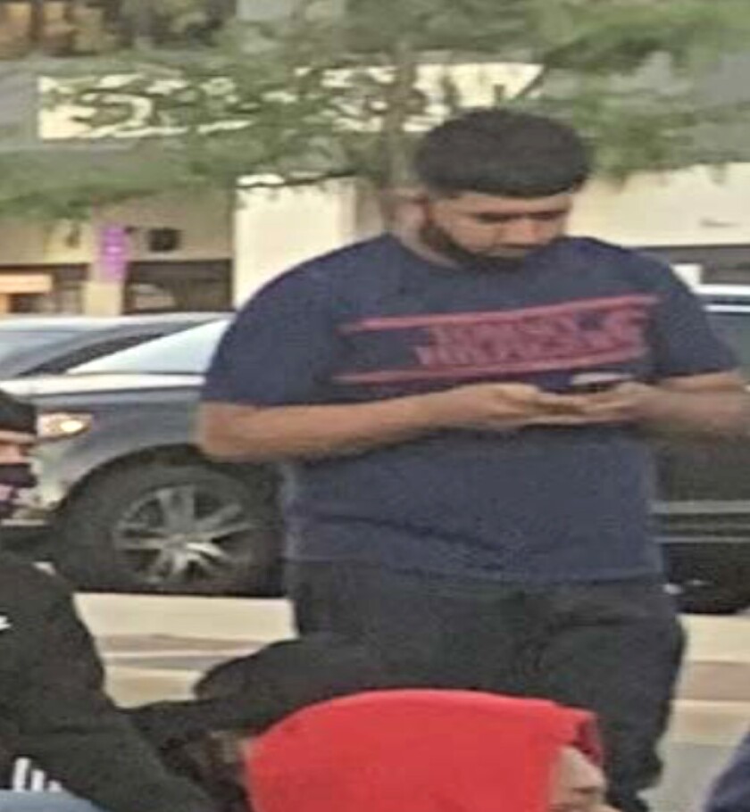 Prosecutors say this photo from June 1, 2020, shows Christian Rea wearing similar clothing to the firework-thrower.