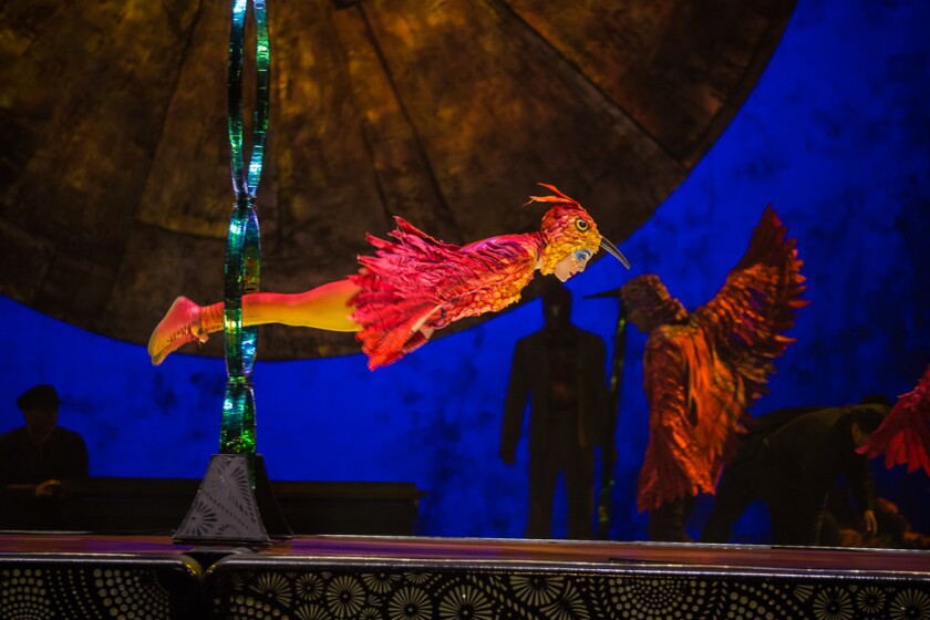 The hummingbird is one of the many images conjured Cirque du Soleil’s Mexico-themed spectacle, “Luzia.” | MATT BEARD