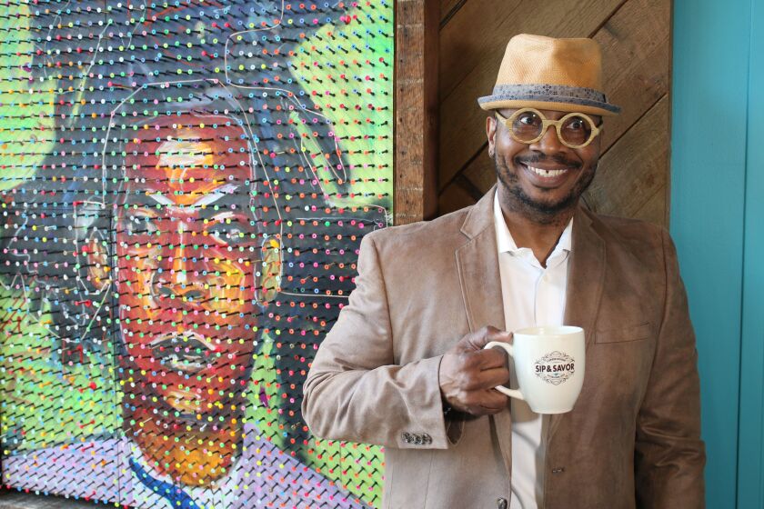 Trez V. Pugh, III, the owner of Sip & Savor coffee shops in Bronzeville and Hyde Park. | Brian Rich/Sun-Times