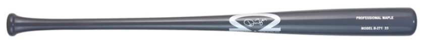 An ash baseball bat manufactured by Dinger bats. | Dingerbats.com