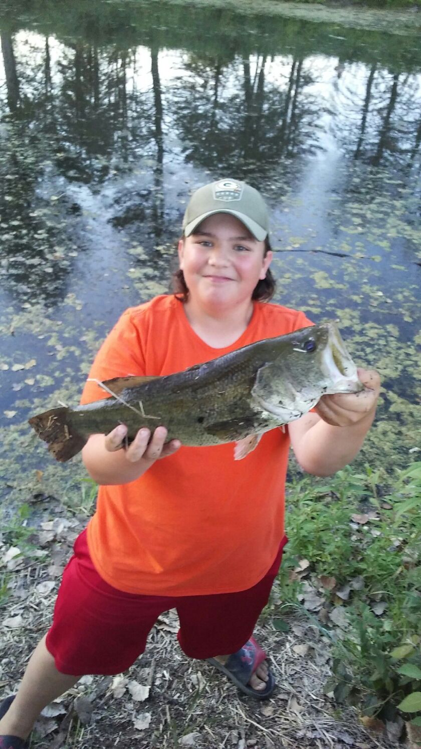 Anthony Lederer holds his best largemouth bass. Provided photo