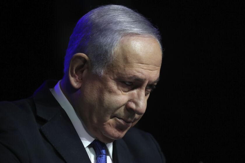 Outgoing Israeli Prime Minister Benjamin Netanyahu.