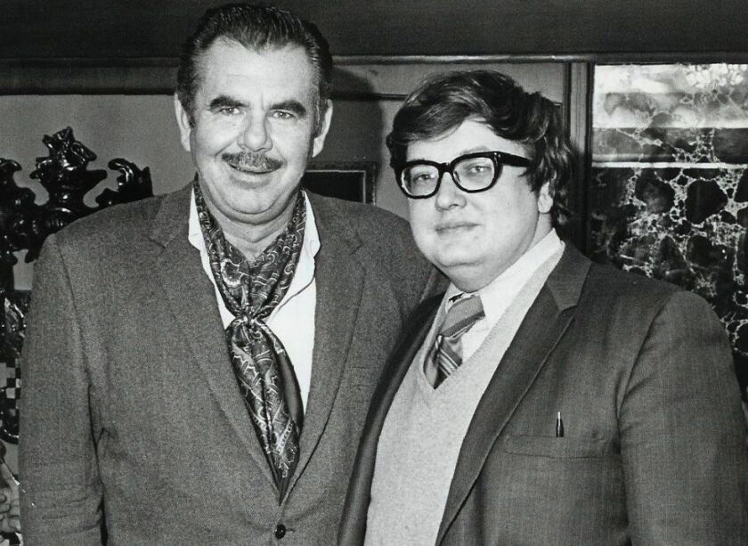 Russ Meyer and Roger Ebert in 1970. | Sun-Times library