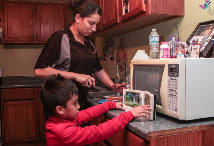 Adriana Alvarez with her 4-year-old son, Manuel “Manny” Davila. | Leslie Adkins / Sun-Times