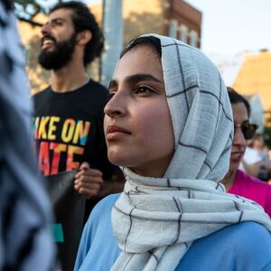 A crowd of a couple hundred march through Pilsen on June 29, 2018, demanding families be reunited and ICE be abolished. I Maria de la Guardia/Sun-Times
