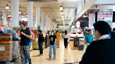 Customers shop at 88 Marketplace in Chinatown, Thursday, Oct. 2, 2025.