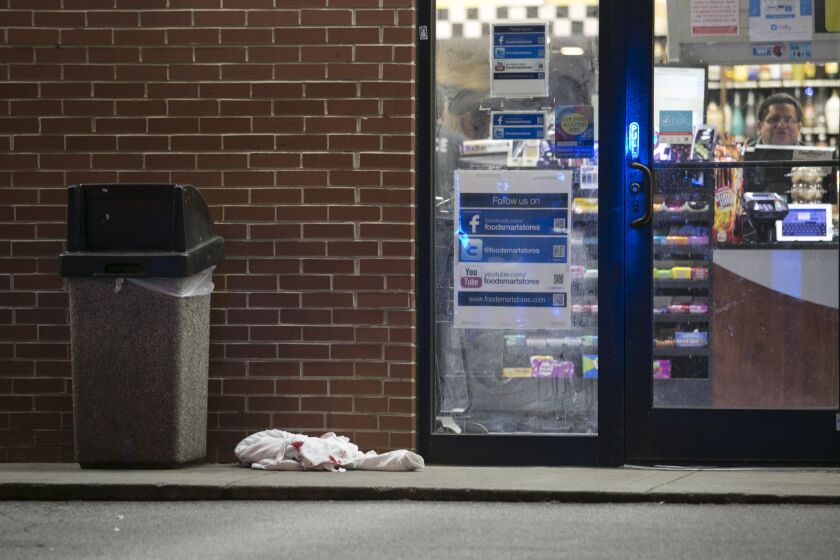 One man was killed and another man was injured in a shooting in the parking lot of FoodSmart Urban Market, 2901 W. Armitage Ave., Wednesday night, May 13, 2015. | Ashlee Rezin/for Sun-Times Media