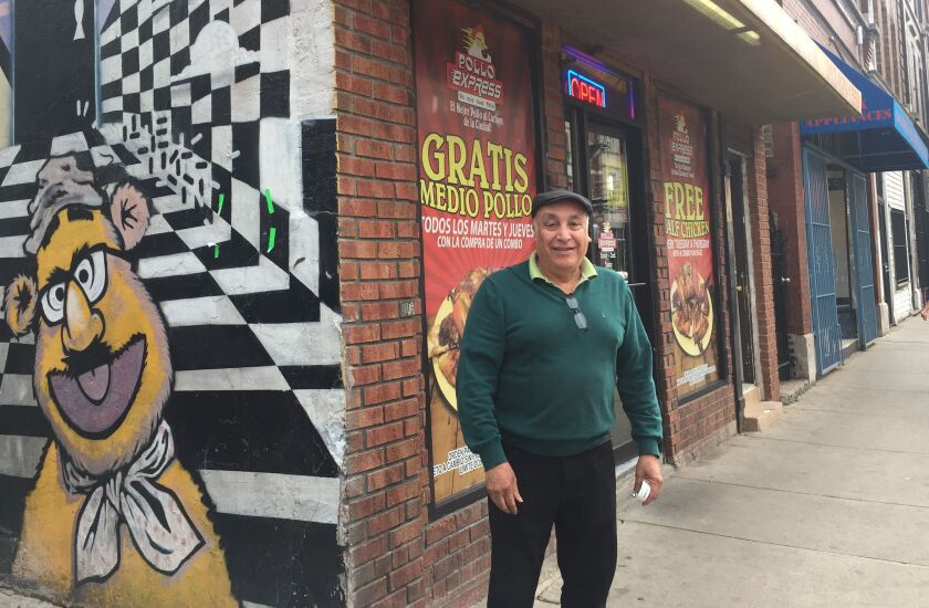Rodolfo Alvarez, near his Pilsen hardware store. | Sam Charles/Sun-Times