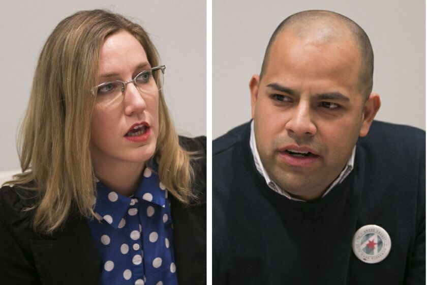 Maggie O’Keefe, left; Andre Vasquez, right.