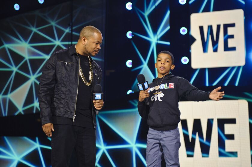 Xzibit and Jahkil Jackson attends WE Day Illinois 2017 at Allstate Arena on March 1, 2017 in Rosemont, Illinois. | Timothy Hiatt/Getty Images