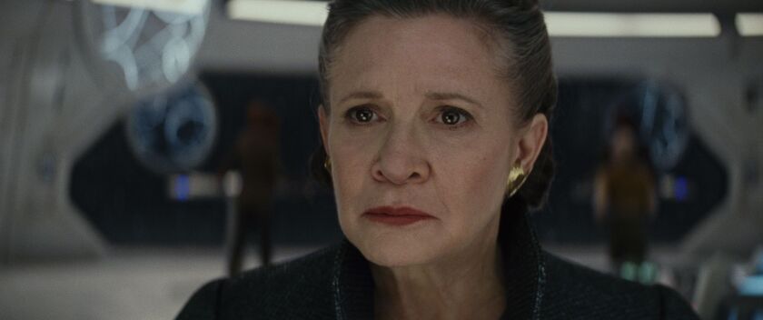 Carrie Fisher as Leia in “Star Wars: The Last Jedi.” | . Lucasfilm