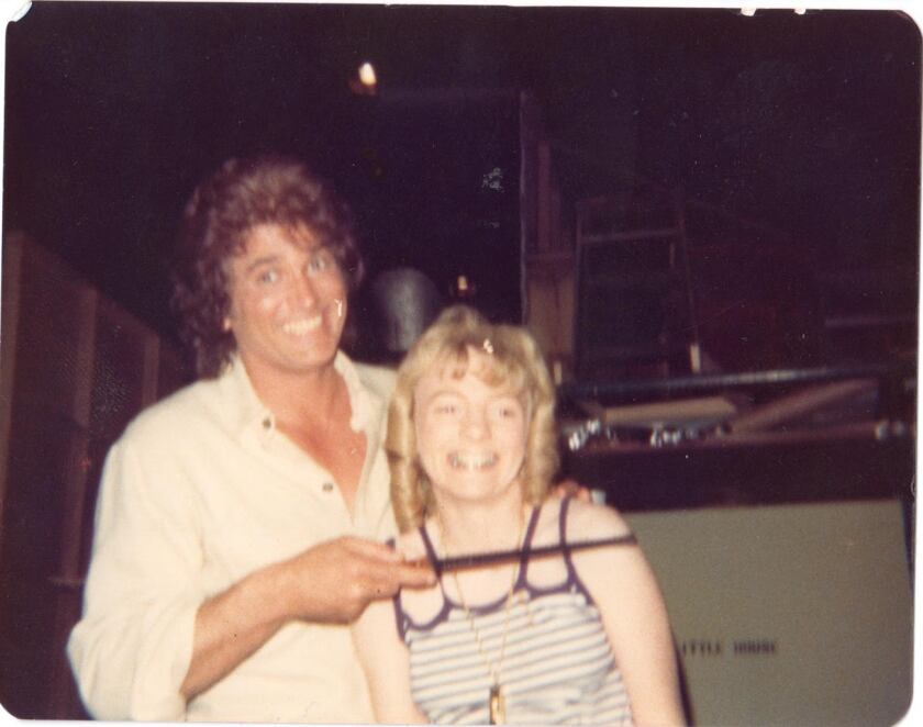 Michael Landon is considered here with allison arngrim on the distance of "Little Residence."