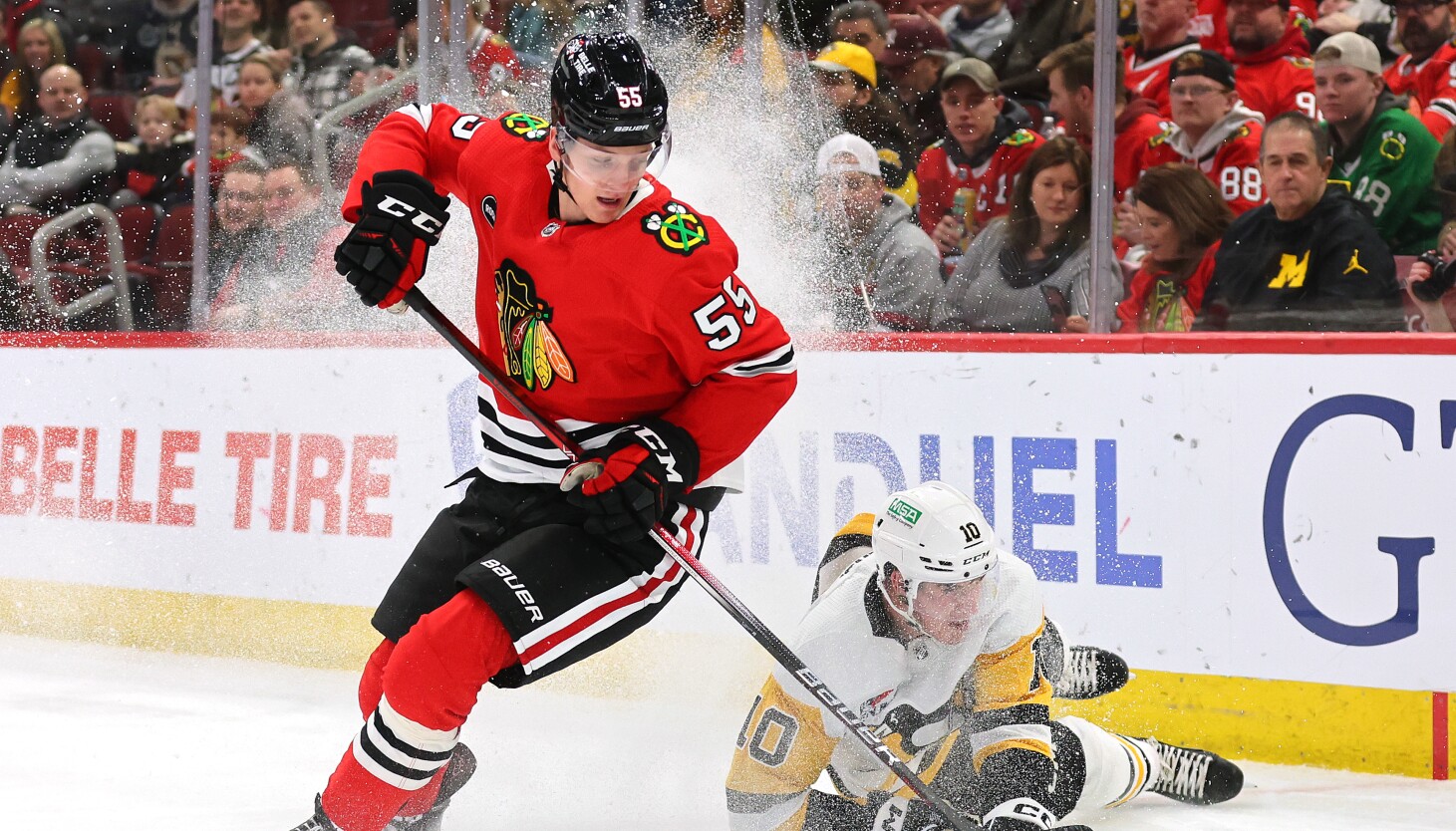 Blackhawks coaching Kevin Korchinski on positioning while determining where he'll start season - Chicago Sun-Times