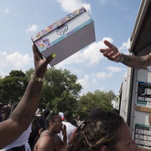 Save Money Save Lives handed out free shoes. | Rick Majewski/For the Sun-Times