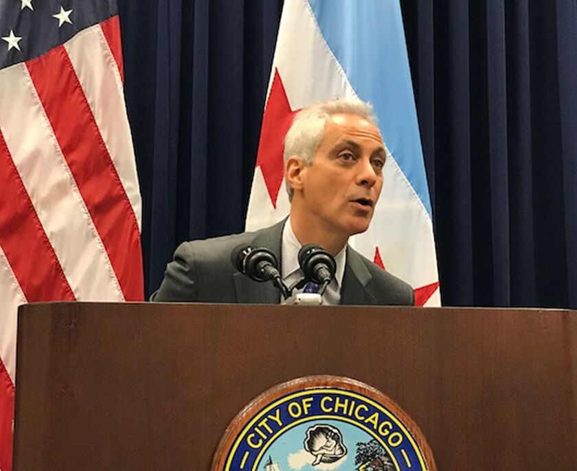 Mayor Rahm Emanuel said a $3 billion refinancing plan is nothing like the reviled deal to privatize the city’s parking meters. | Fran Spielman/Sun-Times