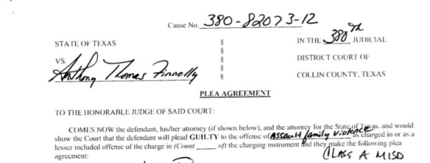 Anthony Finnelly’s plea agreement.