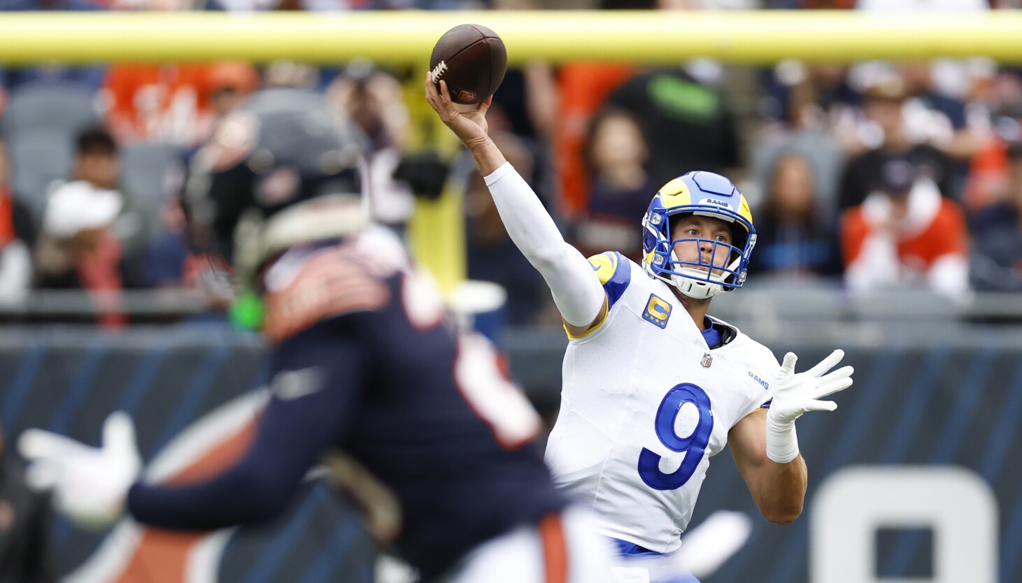 Rams QB Matt Stafford injures throwing hand, but will be 'good to go' for playoff game vs. Bears