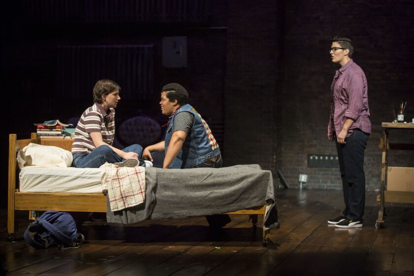 Hannah Starr (from left), Danielle Davis and Danni Smith in the Victory Gardens Theater production of “Fun Home.” | Liz Lauren