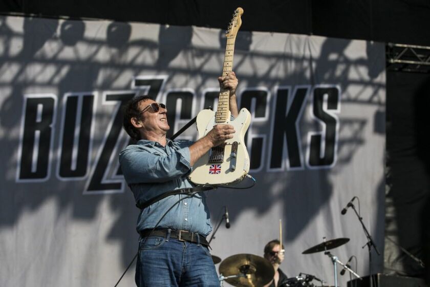Buzzcocks perform on Friday on Day 1 of Riot Fest at Douglas Park, Sept. 15, 2017. | Ashlee Rezin / Sun-Times