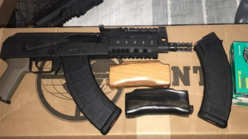 A Draco rifle with an extended magazine. Prosecutors say Benjamin Cortez-Gomez sent a photo of the gun to a potential customer on June 26, 2020.