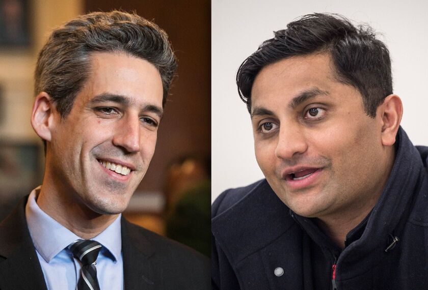 State Sen. Daniel Biss and Ald. Ameya Pawar. | File photos