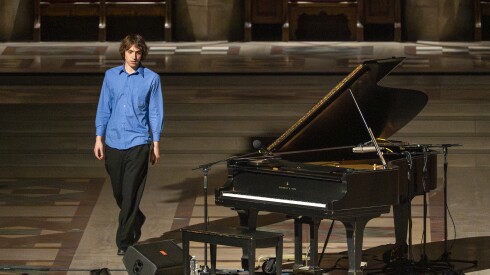 Cameron Winter performs Tuesday at Rockefeller Chapel at the University of Chicago.