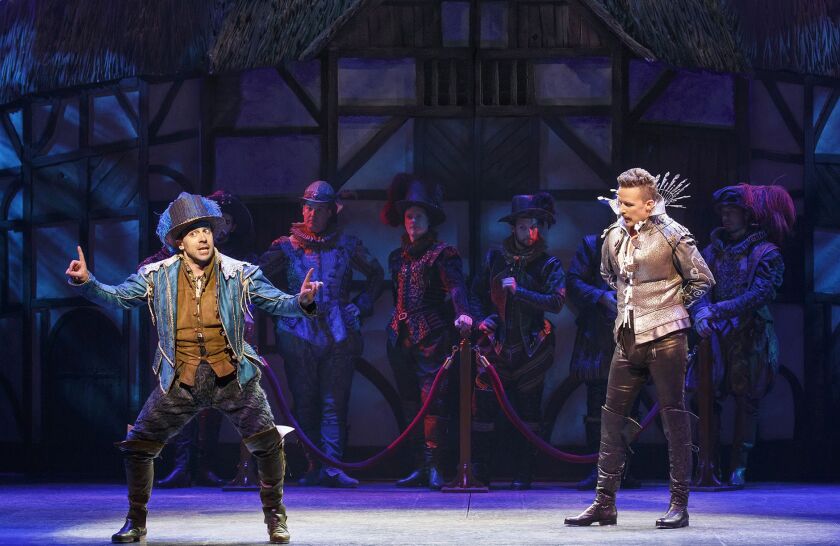 Rob McClure (left)and Will Chase in “Something Rotten.” | PHOTO COPYRIGHT JOAN MARCUS