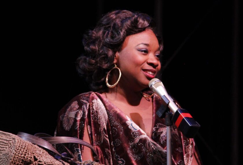 Donica Lynn stared as Effie in the Porchlight Music Theatre production of “Dreamgirls.” (Photo by Kelsey Jorissen)