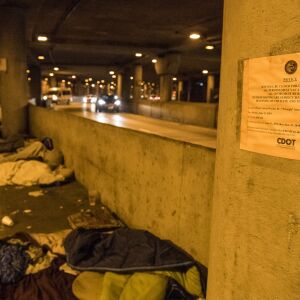 Signs that give notice to the residents of The Triangle that they need to leave with their belongings from the area. | Tyler LaRiviere/Sun-Times
