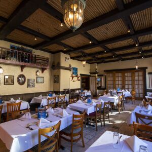 One of the dining areas at Greek Islands Restaurant in Greektown. | Tyler LaRiviere/Sun-Times