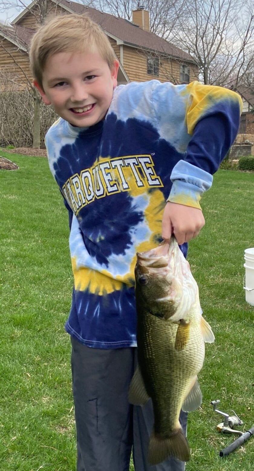 Cooper Mishka with a fine largemouth. Photo provided