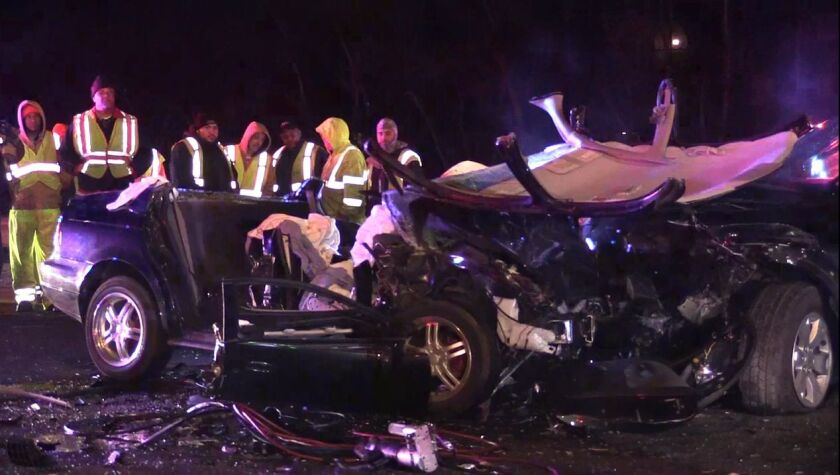 One person was killed and two others were injured in a wrong-way crash early Saturday on the Bishop Ford Freeway in Dolton. | Network Video Productions