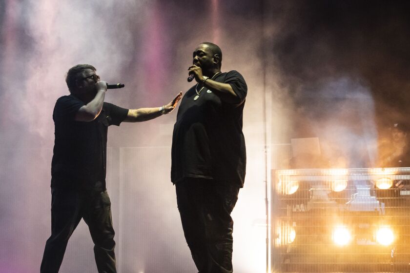 El-P and Killer Mike, of Run the Jewels, perform on Day 3 of Riot Fest.