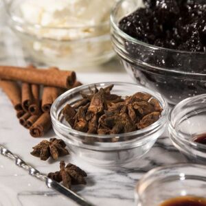 Star anise and cinnamon are among the ingredients for a dessert recipe from Koval Distillery. | Ashlee Rezin/Sun-Times