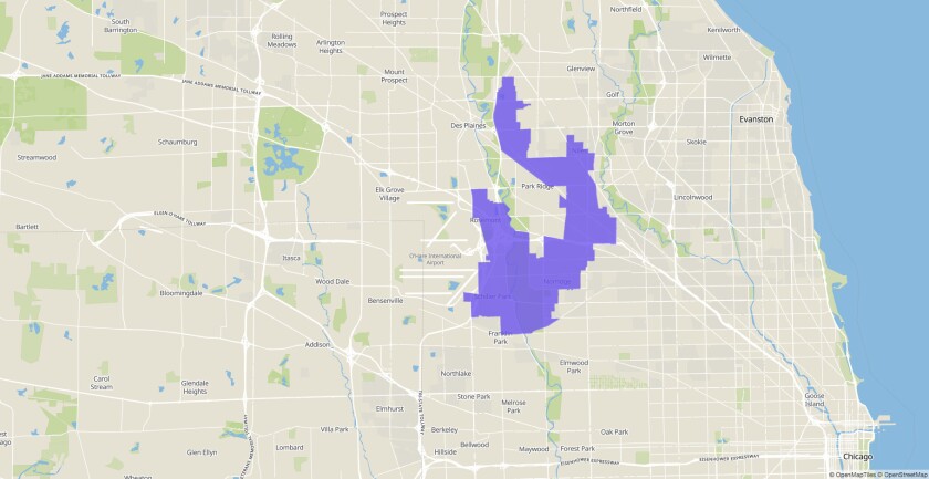 Illinois House 20th District map.