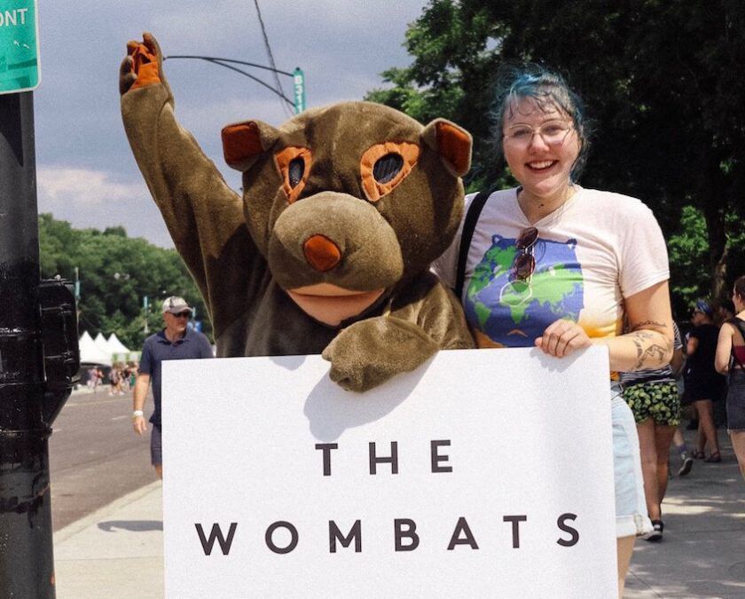 An inappropriately cozy costume helped promote a set by the Wombats | Kate Scott/For the Sun-Times