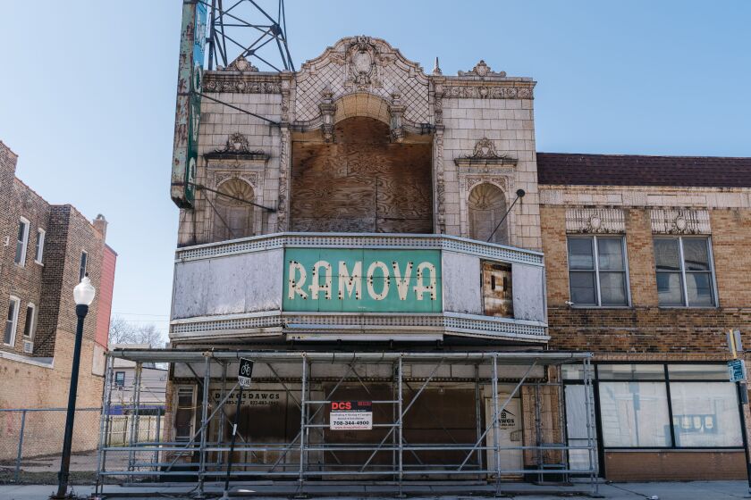 The long-closed Ramova Theatre, 3250 S. Halsted St. in Bridgeport.