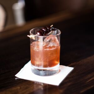 The “Brandon Walsh” Cherry Chocolate Manhattan cocktail. | Provided