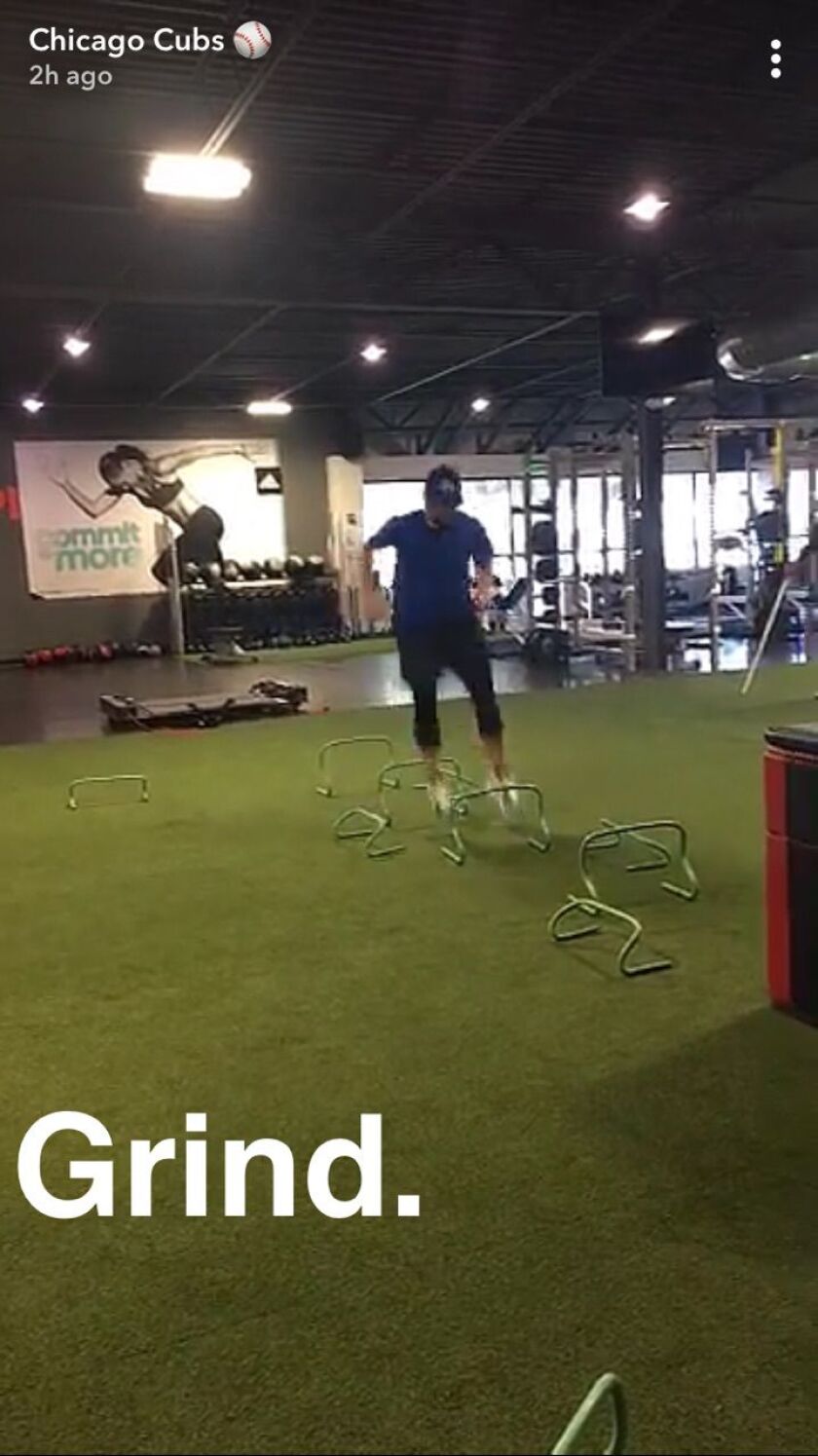 Kyle Schwarber appeared in the Cubs’ Snapchat story Wednesday. | Cubs/Snapchat