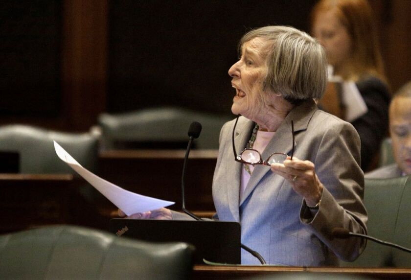 Democratic House Majority Leader Barbara Flynn Currie will not seek reelection. (AP Photo/Seth Perlman)