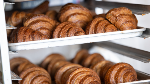 The toasted rice croissant at Del Sur Bakery & Cafe.