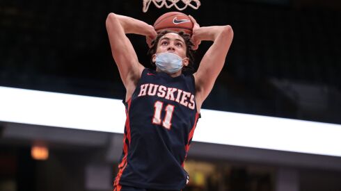 Sam Lewis (11) dunks against Fenwick.