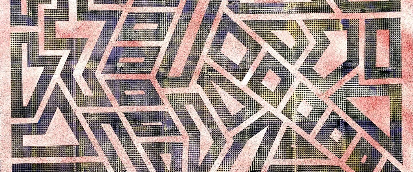 Daniel Shoykhet’s “Spray” — a canvas piece he did late last year — is an example of the geometric style that preceded his work with optical illusion art.
