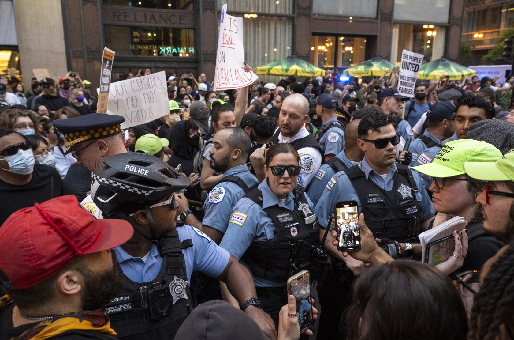 Aggressive Riot Police After protesters' arrests at anti-ICE rally, advocates decry CPD’s ...