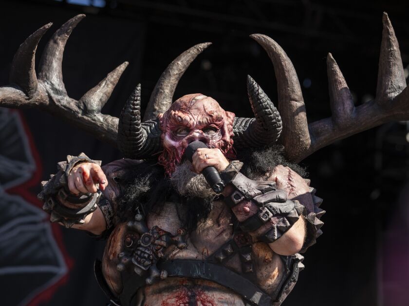 Gwar performs on day two of Riot Fest in Douglas Park in 2019. They’re playing this year’s fest on Saturday afternoon.