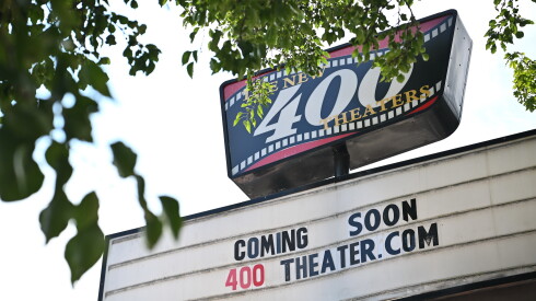 The facade and marquee of The 400 Theater are seen on Friday, July 24, 2026, in Chicago. Located at 6740 N. Sheridan Rd. in the Rogers Park neighborhood.