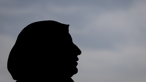 A silhouette of a woman from Syria named K.Q.
