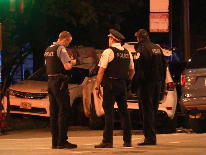 Police investigate a crash that killed one woman and injured three others about 11 p.m. Wednesday June 20, 2018. | Justin Jackson/ Sun-Times