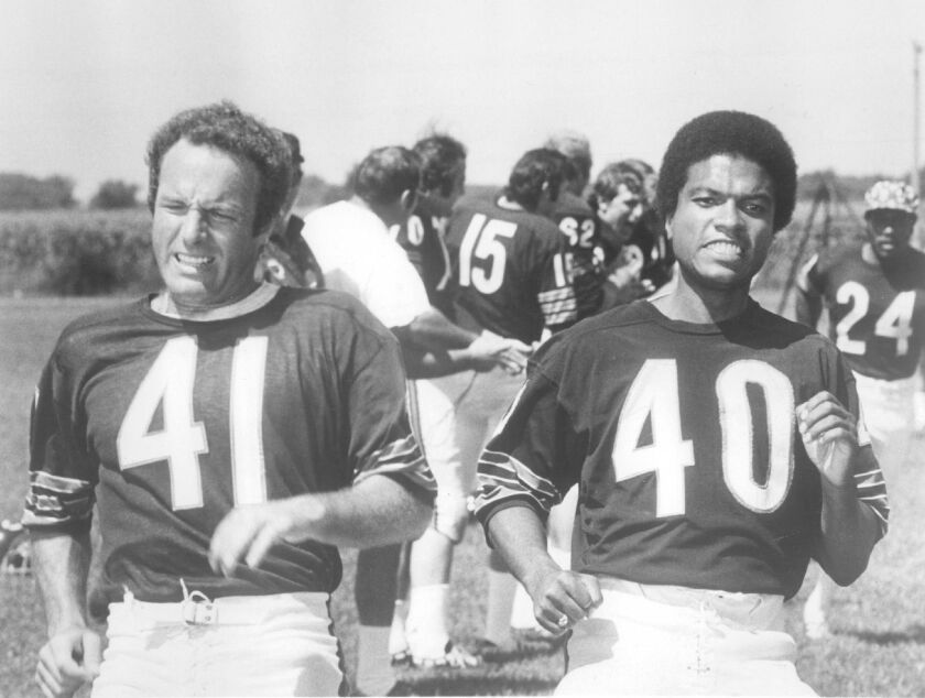 James Caan stars as Brian Piccolo with Billy Dee Williams as Gale Sayers in “Brian’s Song.”