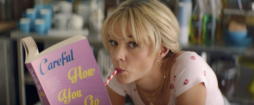 This image released by Focus Features shows Carey Mulligan in a scene from the film “Promising Young Woman.” Mulligan was nominated for best lead actress by the Independent Film Spirit Awards for her role in the film.